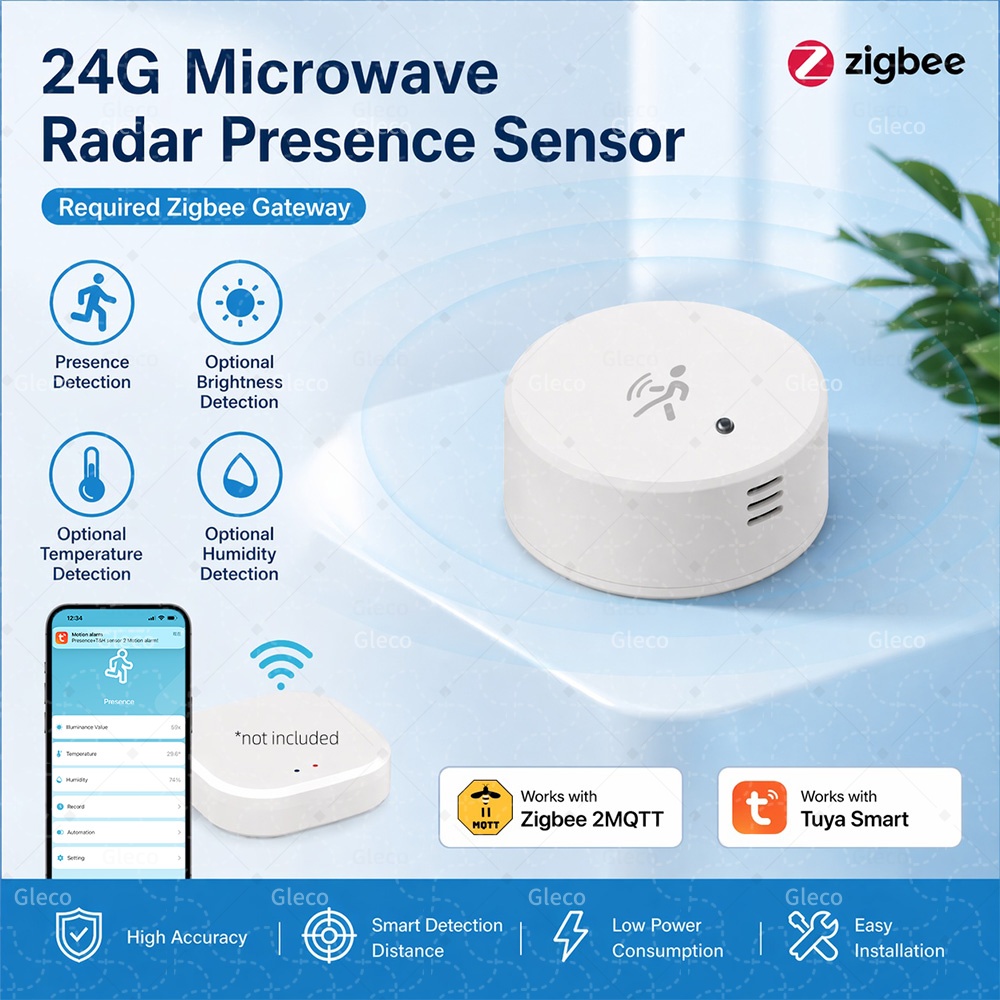 Tasmota - Czujnik obecności człowieka Zigbee Tuya 24G