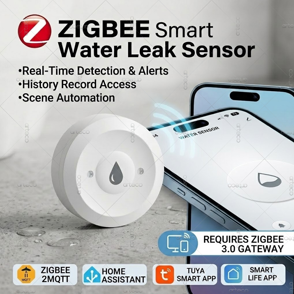 Czujnik zalania Zigbee, detekt – Home Assistant Tuya recenzja i cena