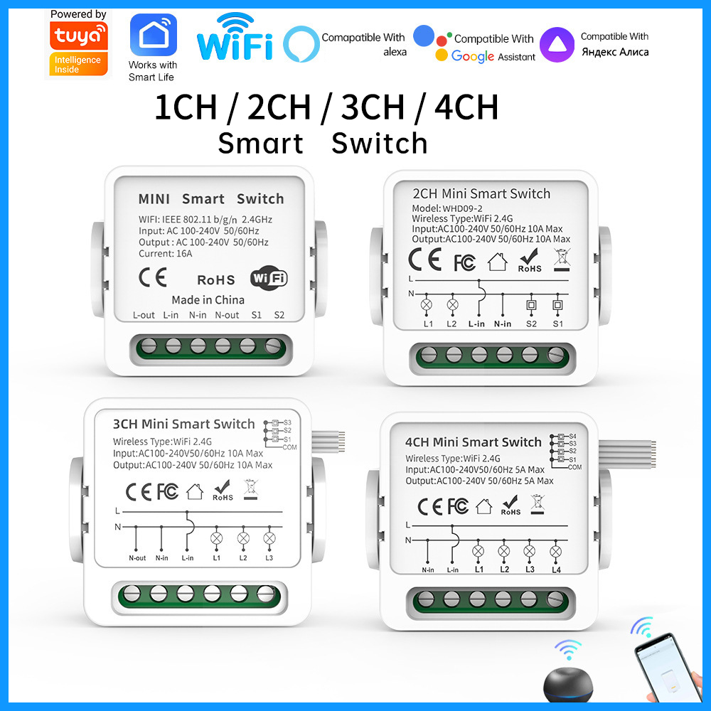 Inteligentny przełącznik WiFi  – Tuya 4 Channel recenzja i cena