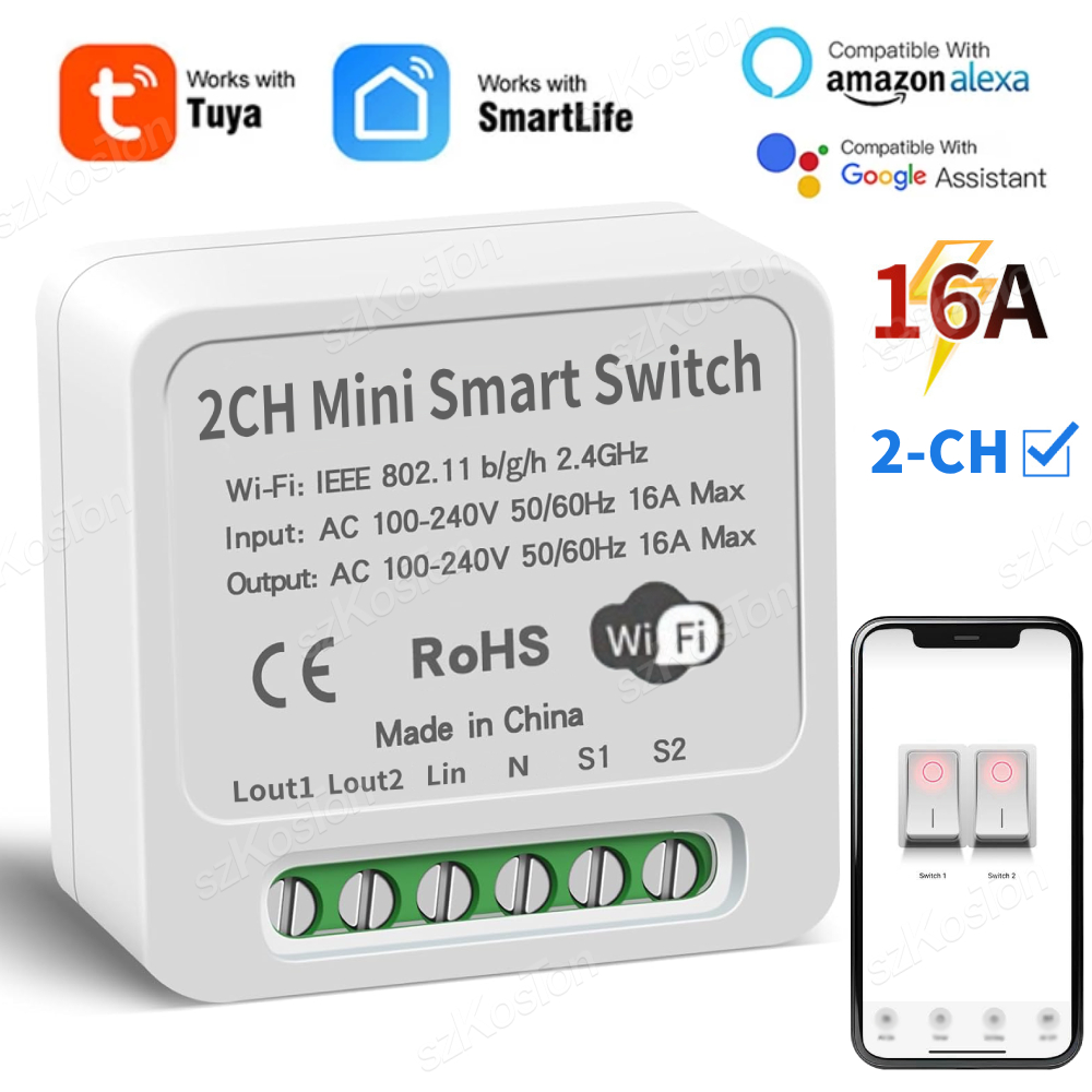 16A Tuya WiFi Smart Switch Mod – Smart Relay Tuya recenzja i cena